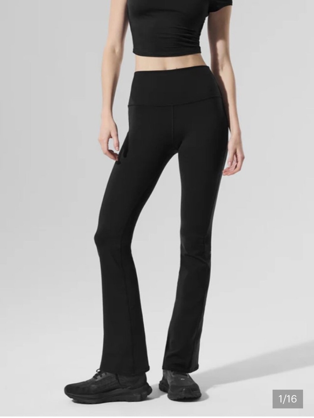 ALO Yoga Airbrush High-Waist Bootcut Legging Flared Black ~29" Inseam Size XS